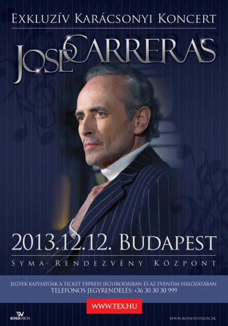 José Carreras koncert Budapesten 2013-ban a SYMA Csarnokban! Jegyek itt!