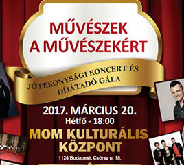Művészek a művészekért jótékonysági koncert 2017-ben a MOM-ban - Jegyek és fellépők!
