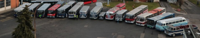 55 év autóbuszai a BKV óbudai garázsában