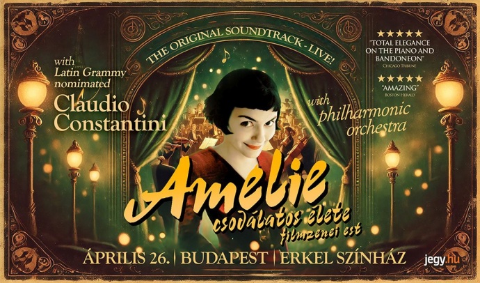 Amélie Csodálatos élete filmzene koncert 2025-ben az Erkel Színházban Budapesten - Jegyek itt!