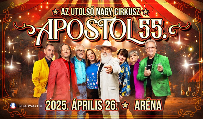 Apostol koncert 2025-ben a Papp László Sportarénában - Jegyek itt!