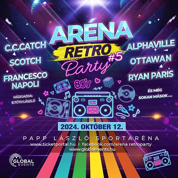 Aréna Retro Party 2024-ben Budapesten a Sportarénában - Jegyek és fellépők itt!