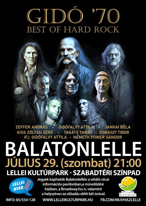 Gidó '70 BEST OF HARD ROCK koncert Balatonlellén - Jegyek itt!