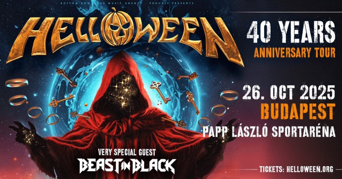 Helloween koncert 2025-ben Budapesten a Sportarénában - Jegyek itt!