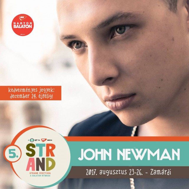 John Newman koncert 2019-ben a Strand Fesztiválon - Jegyek itt!