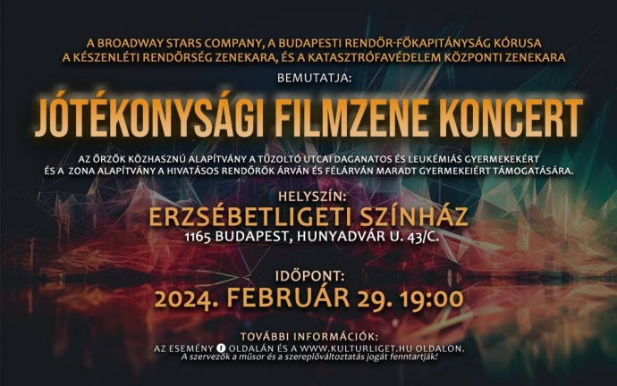 Jótékonysági Filmzene koncert Budapesten! Jegyek itt!