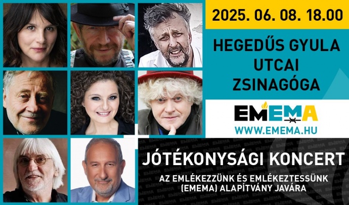Jótékonysági koncert a Hegedűs Gyula utcai Zsinagógában - Jegyek itt!