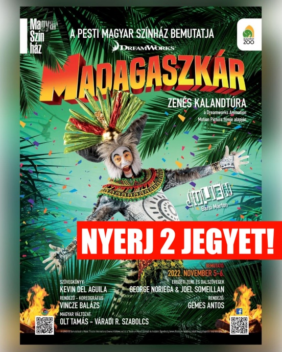 Madagaszkár hétvége ingyen programokkal a Pesti Magyar Színházban!