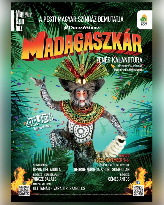 Madagaszkár musical Budapesten a Magyar Színházban! Jegyek itt!