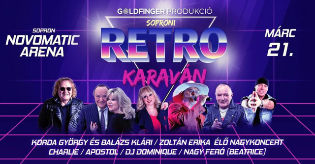 Retro karaván koncerten 2020-ban Sopronban a Novomatic Arénában - Jegyek és fellépők itt!